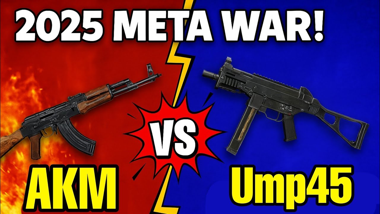 AKM vs UMP45 - 2025 META WAR!🔥 | Best Close Range Gun? | BGMI Comparison by Kalyug X