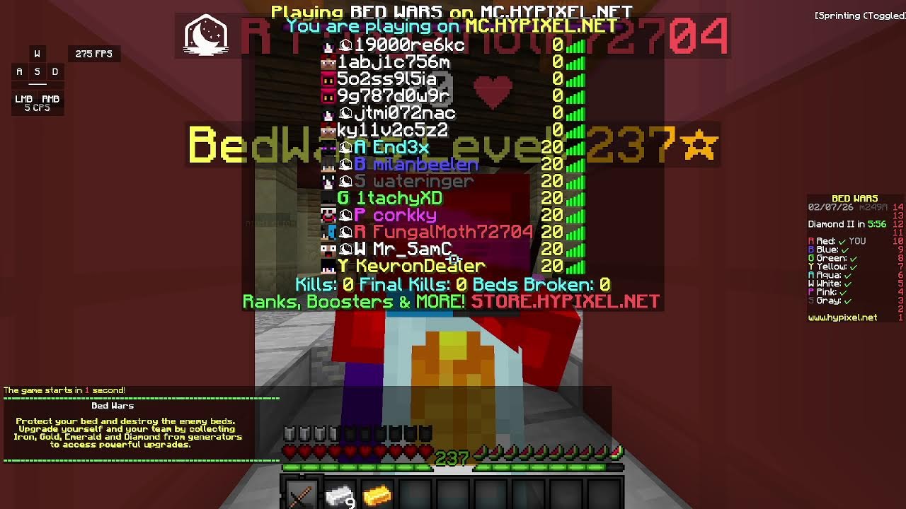 Streaming Some Bedwars