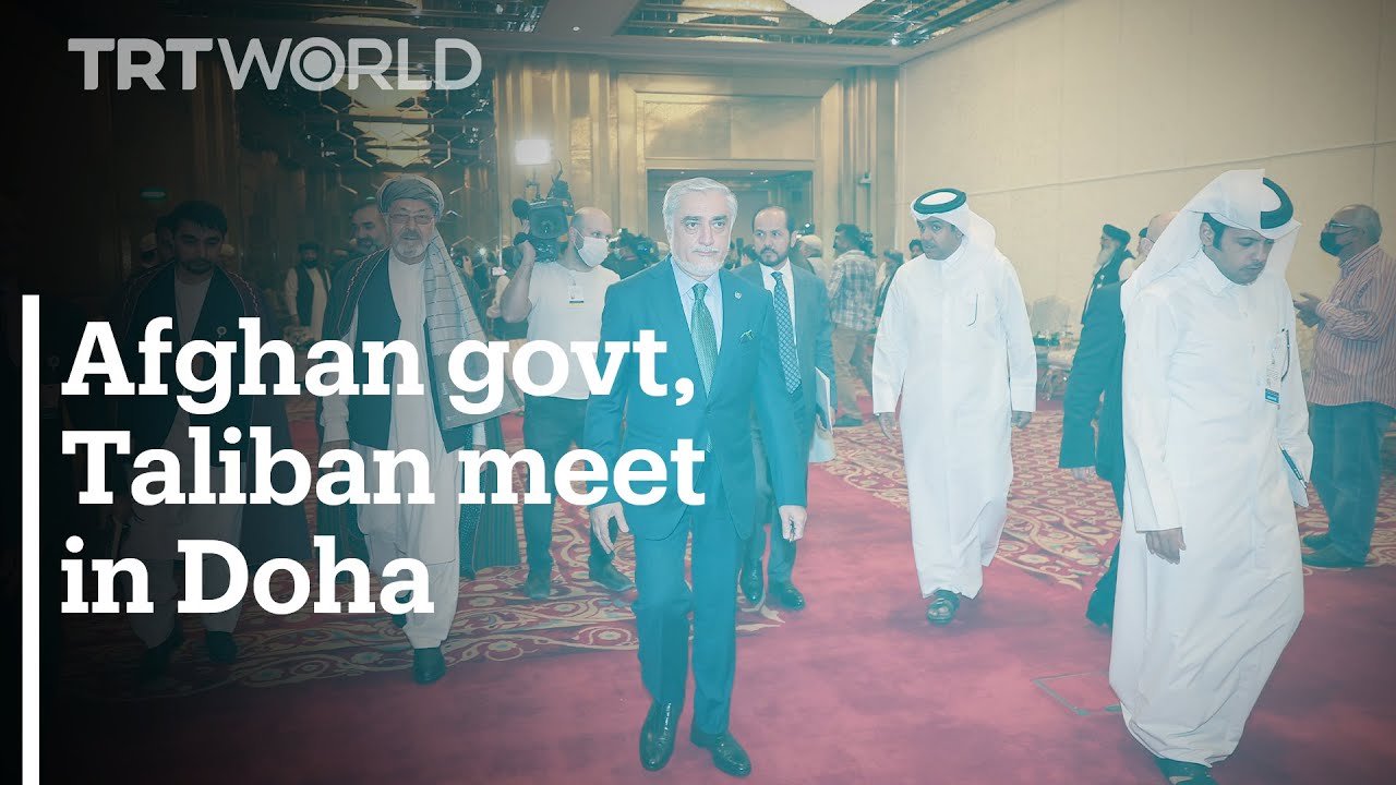 Afghan politicians and Taliban hold peace talks in Doha