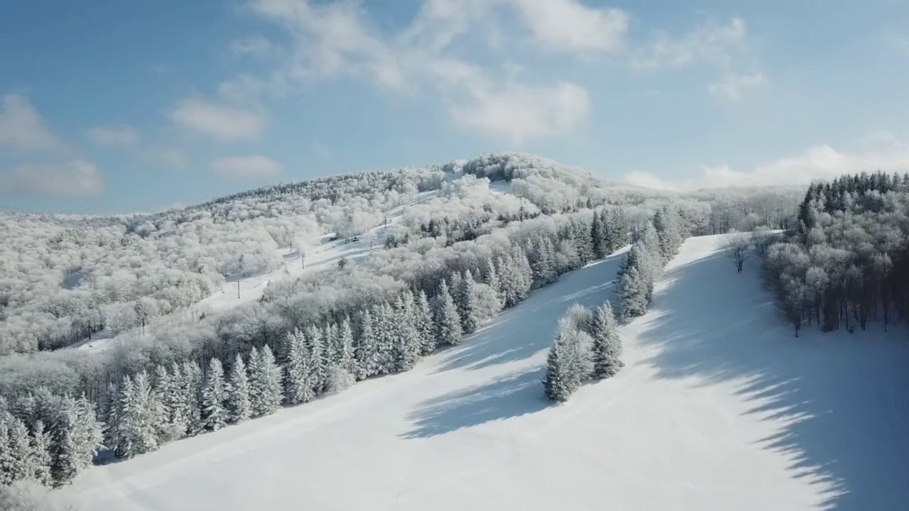 Canaan Valley State Park Ski Slope fly-over | Drone Footage over WV Skiing 2nd Attempt