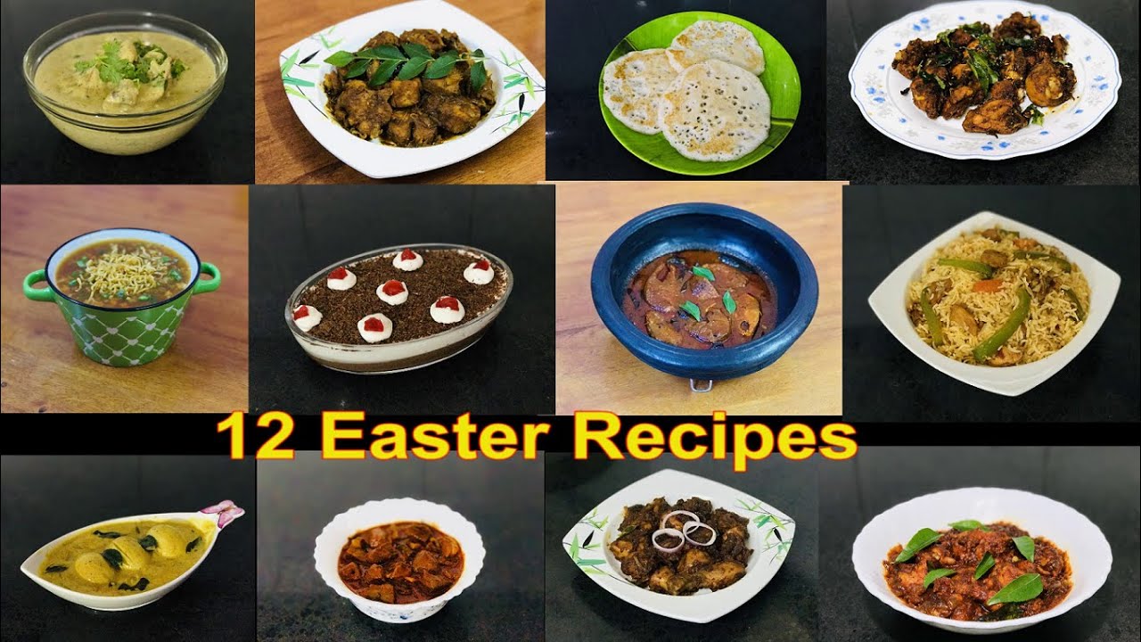 12 ഈസ്റ്റർ വിഭവങ്ങൾ || 12 Easter Recipes in Malayalam || Nishi's Kitchen Vlogs