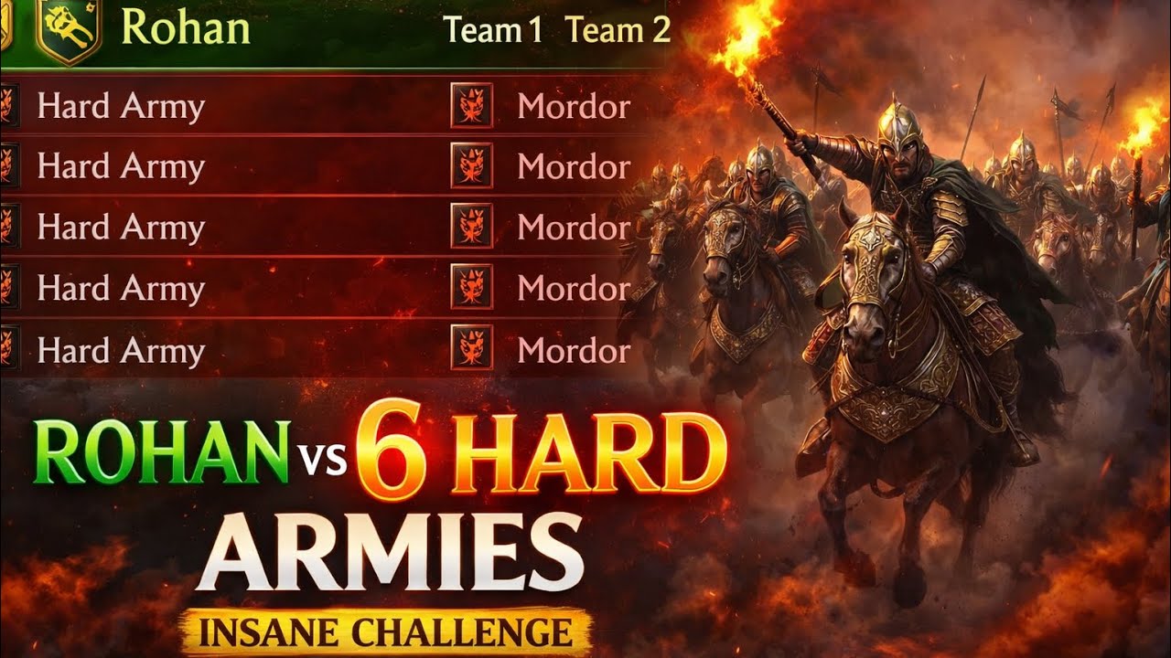 1 VS 6 Hard Army - BFME1 Patch 1.06 Gameplay Challenge