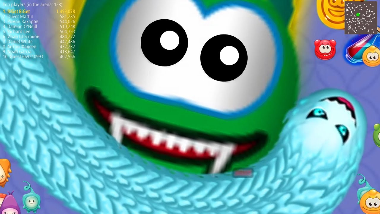 WormsZone.io 001 Slither Snake Top 01 /World Record Epic WormsZoneio Gameplay Best Moments #159