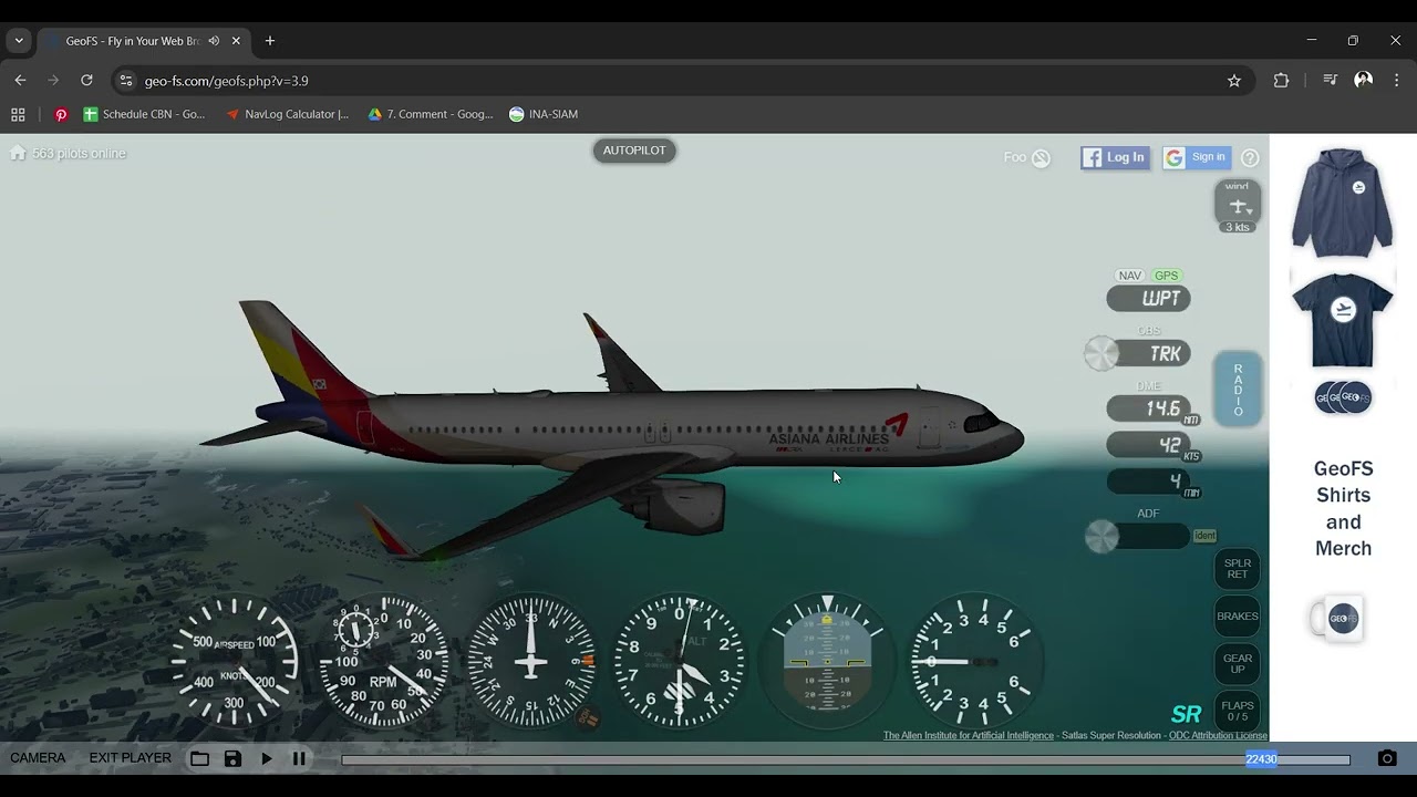 A321 Neo Incheon to Vladivostok flight, GeoFS