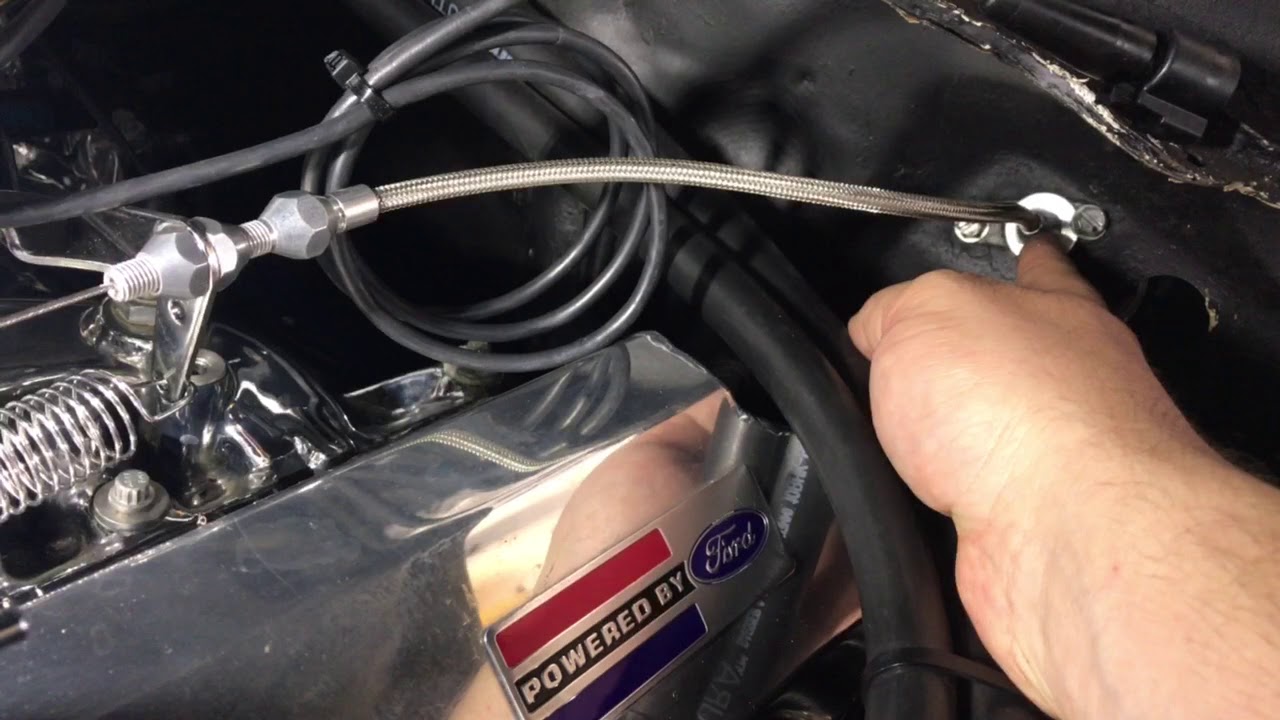 Lokar Universal Throttle Cable on 72 Mustang