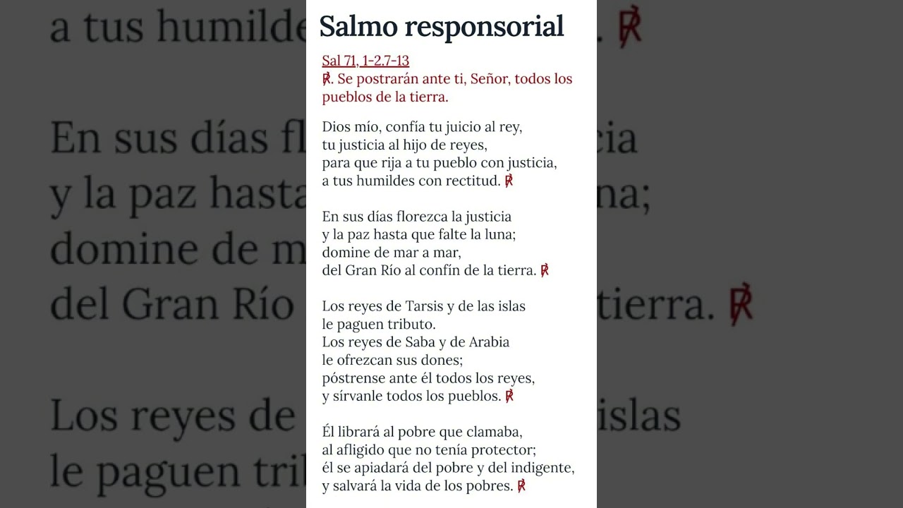 SE POSTRARÁN ANTE TI SEÑOR TODOS LOS PUEBLOS DE LA TIERRA