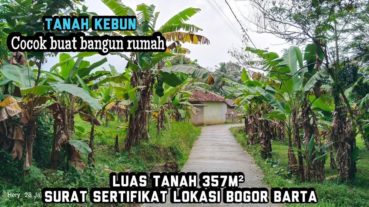 #dijual tanah lt357m² surat SHM di permukiman warga cocok buat bangun rumah lokasi di bogor barat