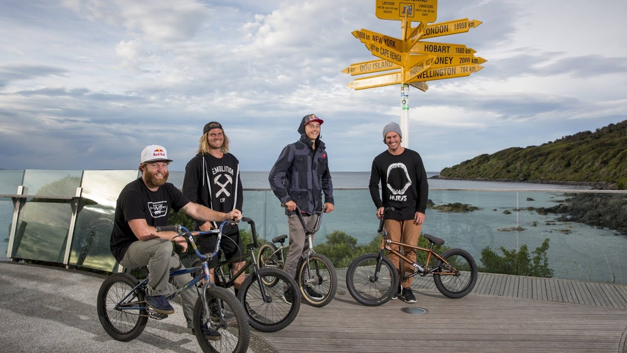 Red Bull Tip to Tail in Bluff :Their ultimate BMX road trip from one end of New Zealand to the other