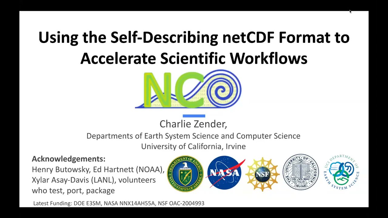 Using the Self-Describing netCDF Format to Accelerate Scientific Workflows