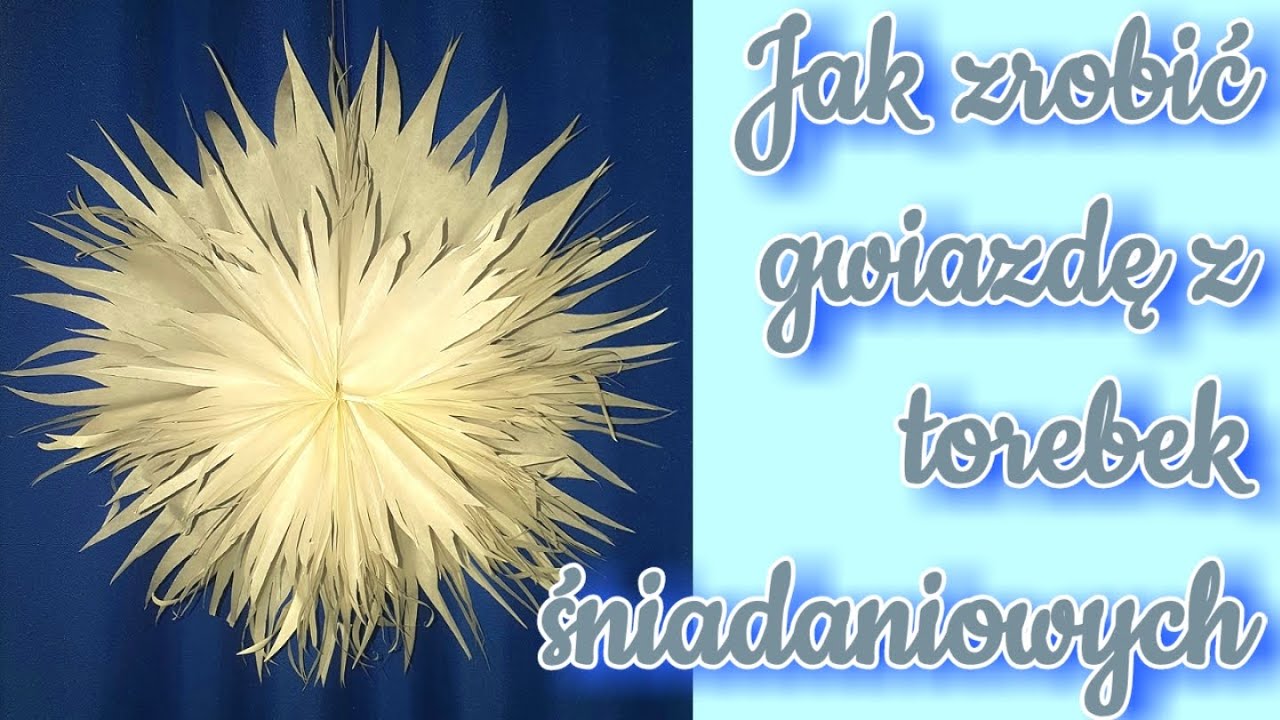 JAK ZROBIĆ ŁATWĄ GWIAZDĘ Z TOREBEK ŚNIADANIOWYCH/ HANDMADE/ RĘKODZIEŁO/ TUTORIAL/DIY/ 3D/ Ewa Tworzy