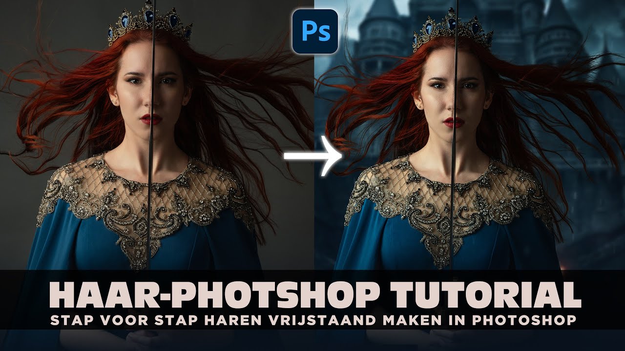 PHOTOSHOP TUTORIAL | Model + Haar selecteren en vrijstaand maken -uitgebreide uitlegvideo