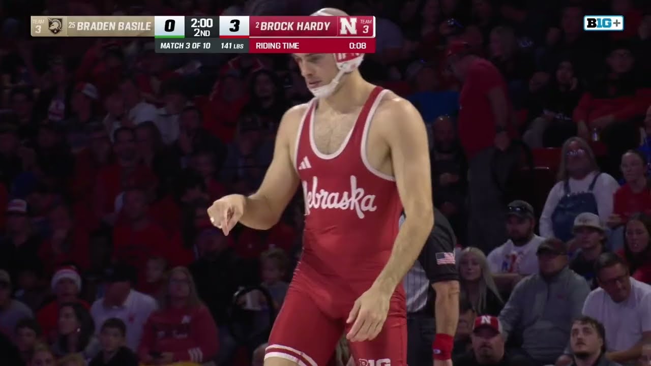 141 LBs: Amry's Braden Basile vs. Nebraska's Brock Hardy | Big Ten Wrestling | 11/7/25