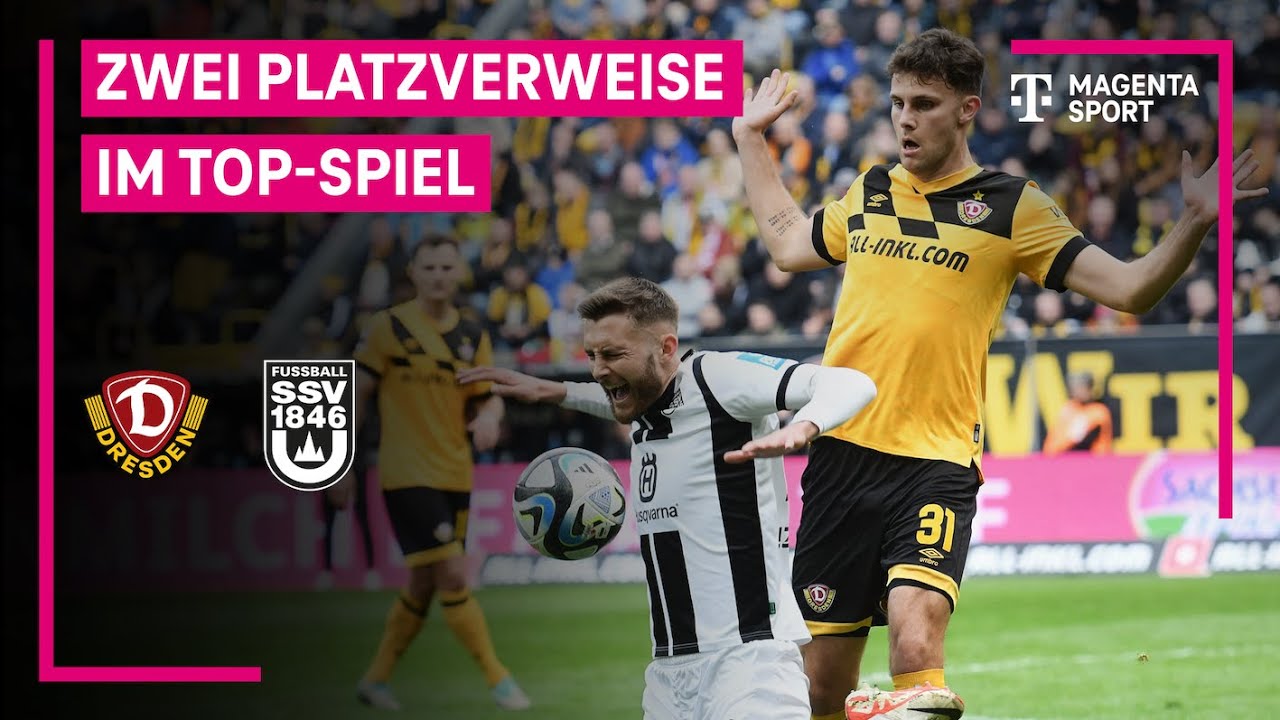 SG Dynamo Dresden - SSV Ulm 1846, Highlights mit Live-Kommentar | 3. Liga | MAGENTA SPORT