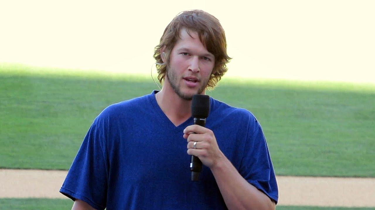 Clayton Kershaw at Dodgers Faith & Family Day 8-17-2014