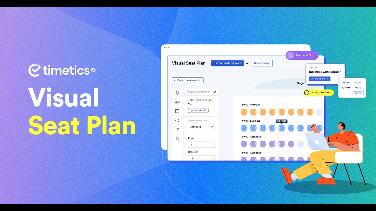 How to Create a Visual Seat Plan with WP Timetics on WordPress