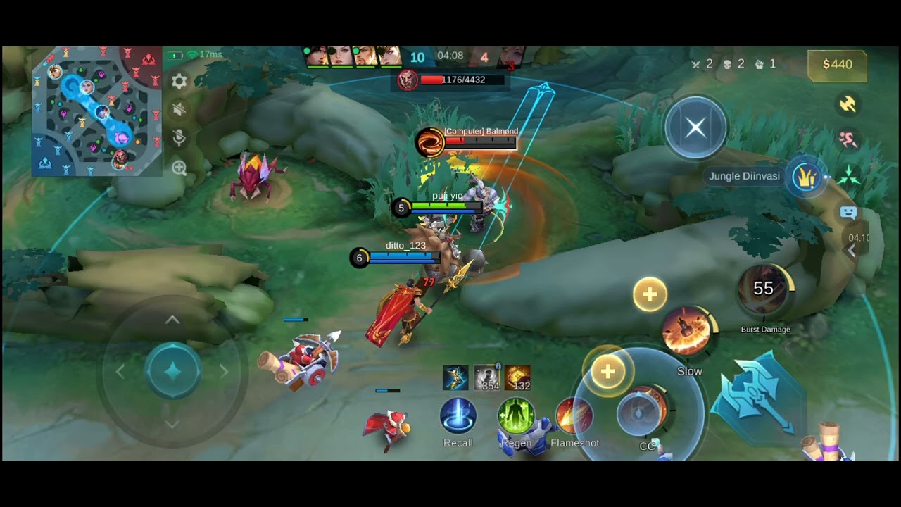 FRANCO,MINSITTHAR,SILVANNA,YISUN-SHIN, FREYA VS COMPUTER KITA MENANG #MOBILE LEGENDS 