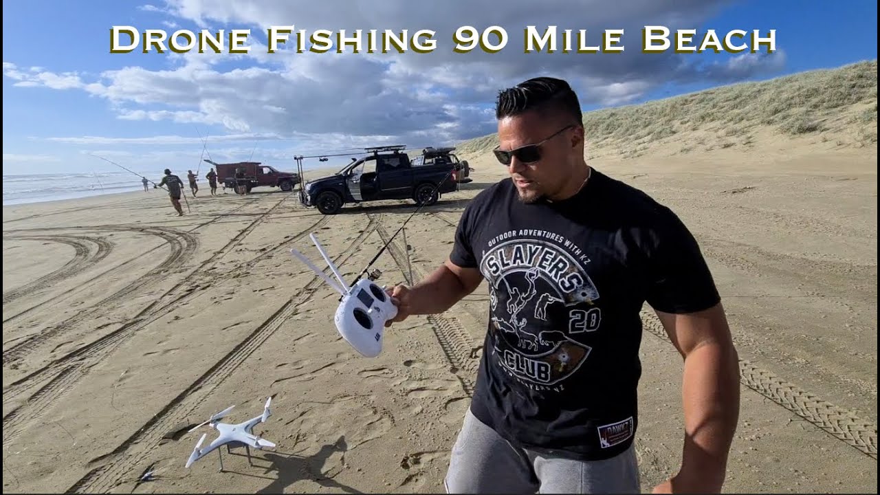 Drone Fishing 90 Mile Beach Northland