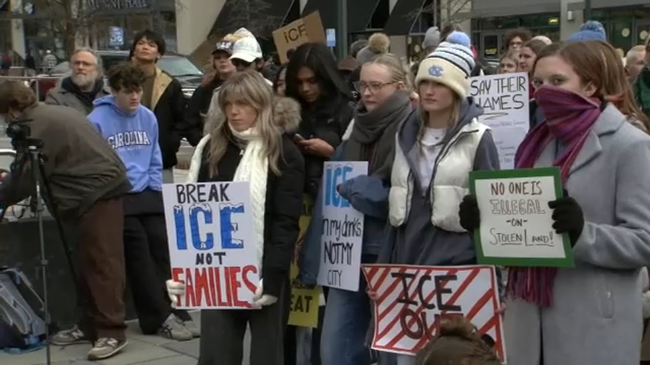 Triangle demonstrations protest Minnesota ICE killings in national walkout