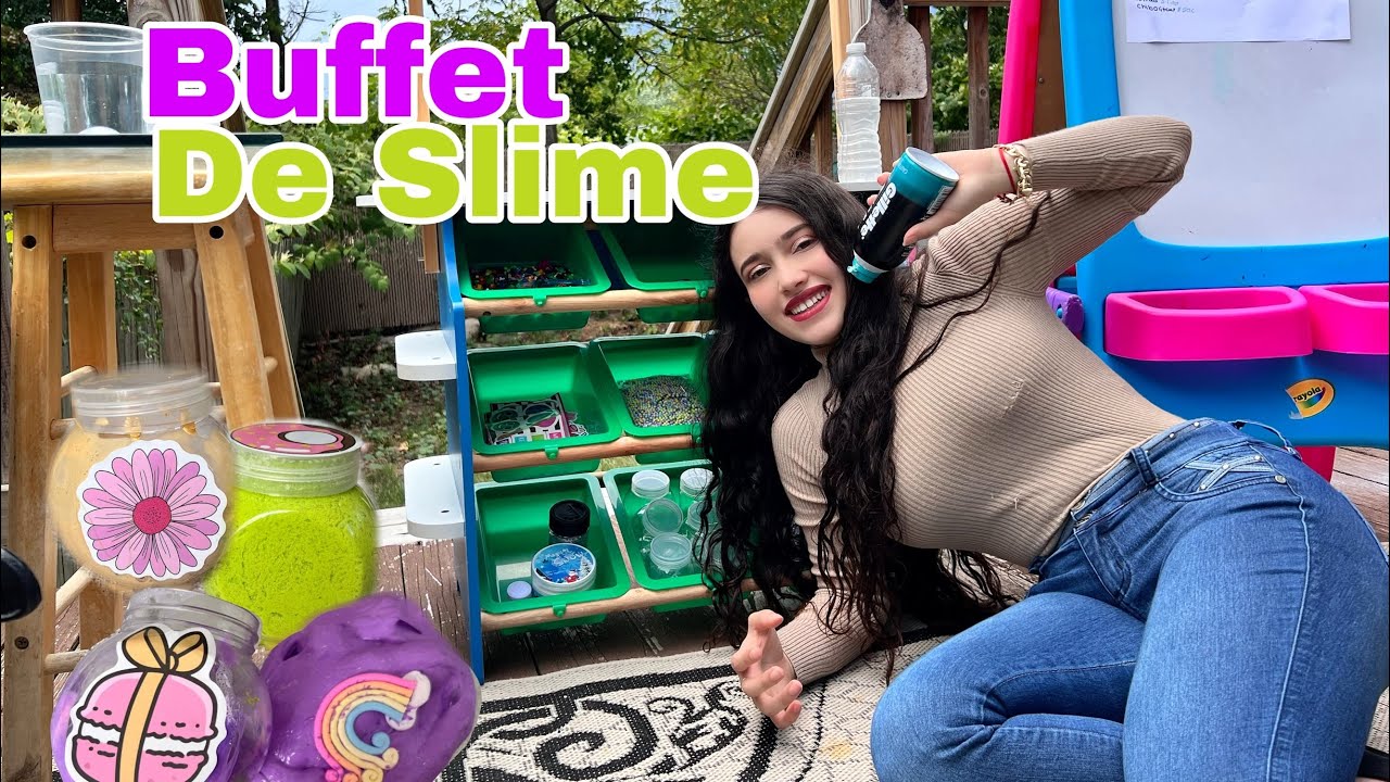 CHANGARRO DE SLIME ESTILO BUFFET / VENTA DE SLIMES/ HAGO UNA TIENDITA DE MENTIRAS DE SLIMES-ROLEPLAY