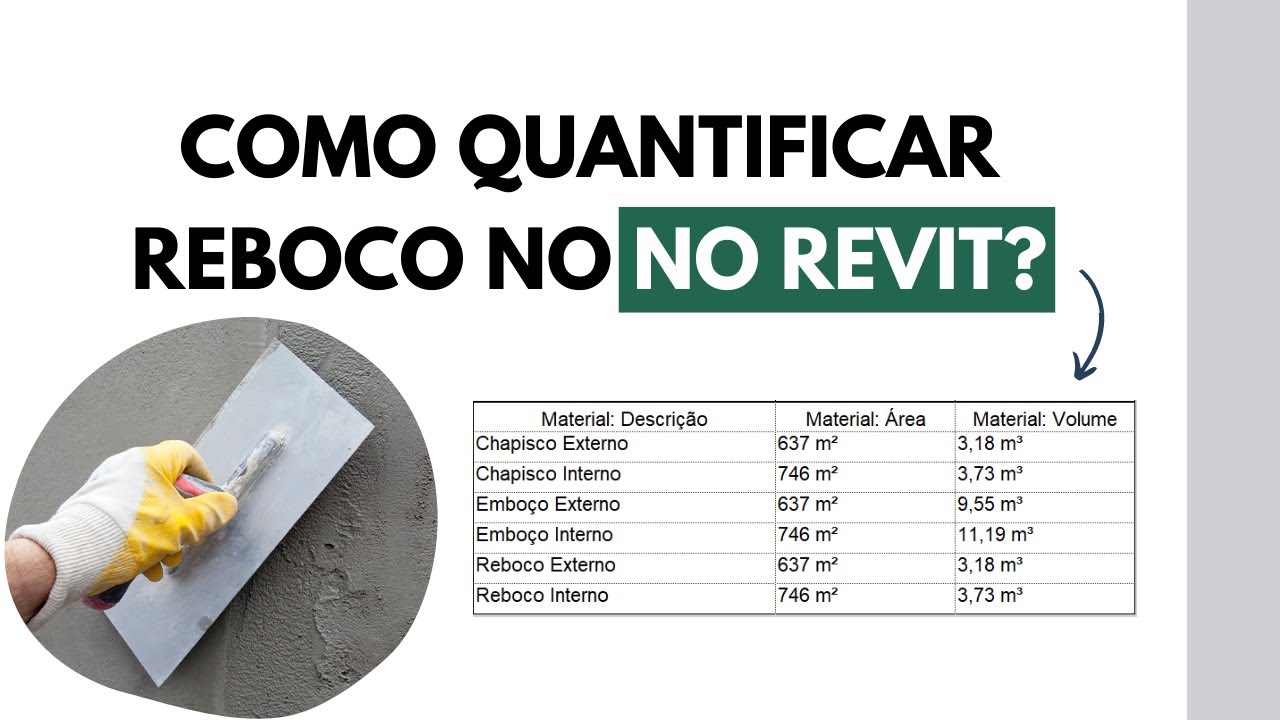 COMO QUANTIFICAR REBOCO NO REVIT?