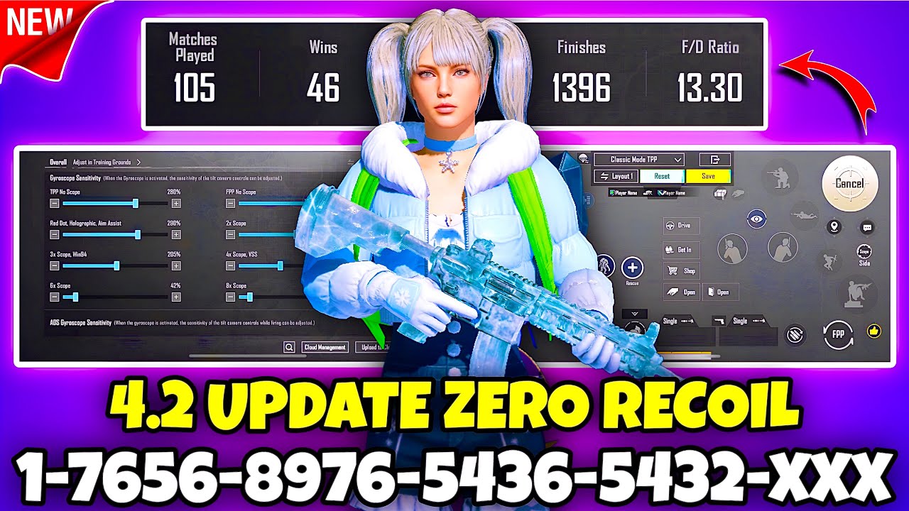 🔥Bgmi sensitivity settings 2026 🥵 | Bgmi best sensitivity settings 😱| Zero recoil sensitivity bgmi.