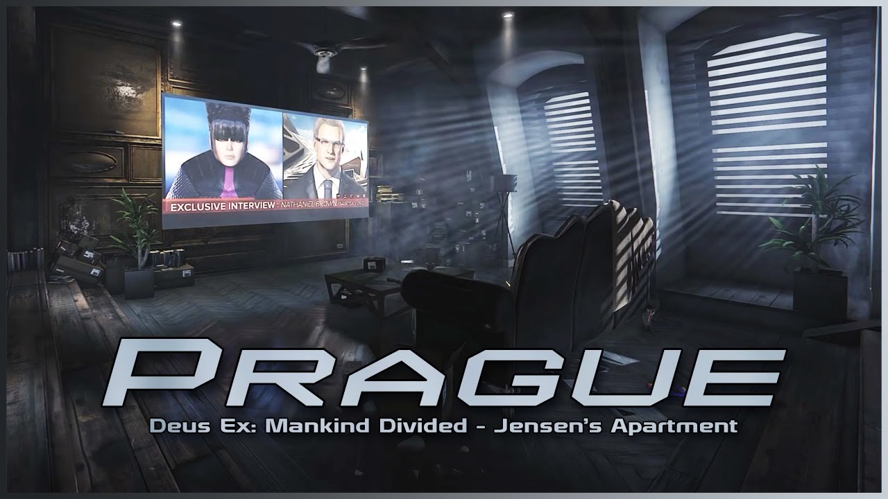 Deus Ex: Mankind Divided - Adam Jensen's Apartment Music (w/ Eliza Cassan Newscast)