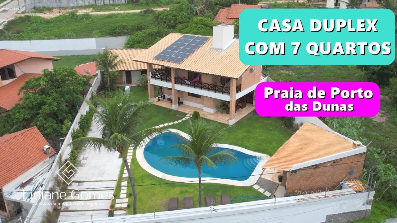 Mansão com 7 Quartos (5 Suítes) na Praia de Porto das Dunas - Ceará