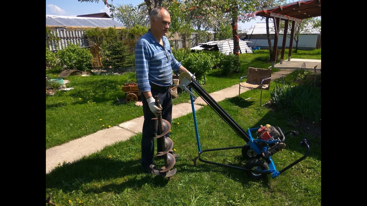 Сборка стойки МГБУ для ручного бензобура.