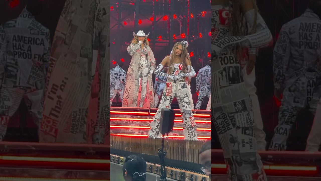 Beyonce & Blue Ivy - AMERICA HAS A PROBLEM (Live in London Night 5) Cowboy Carter Tour #blueivy #bey