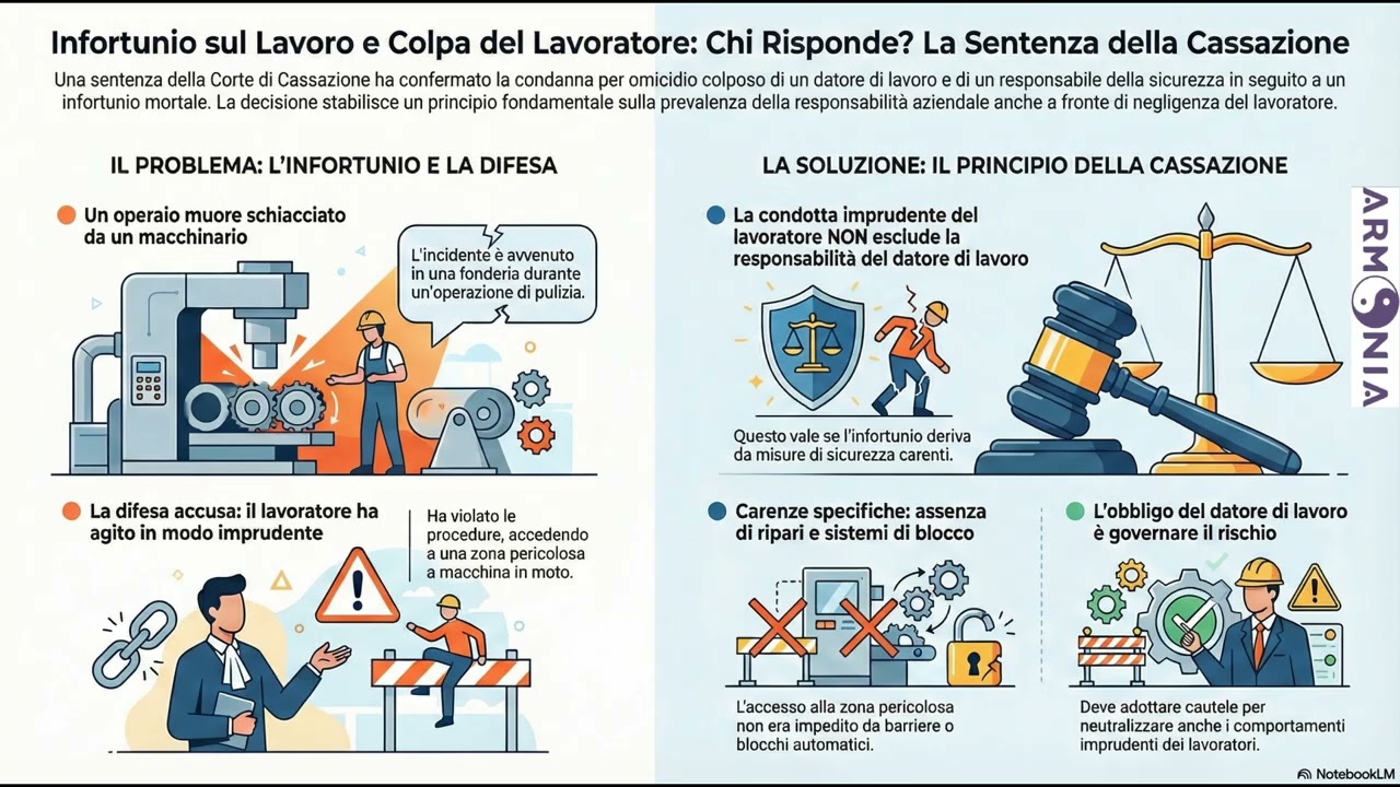 Storia di un infortunio sul lavoro. Colpa del lavoratore? Chi è il responsabile?