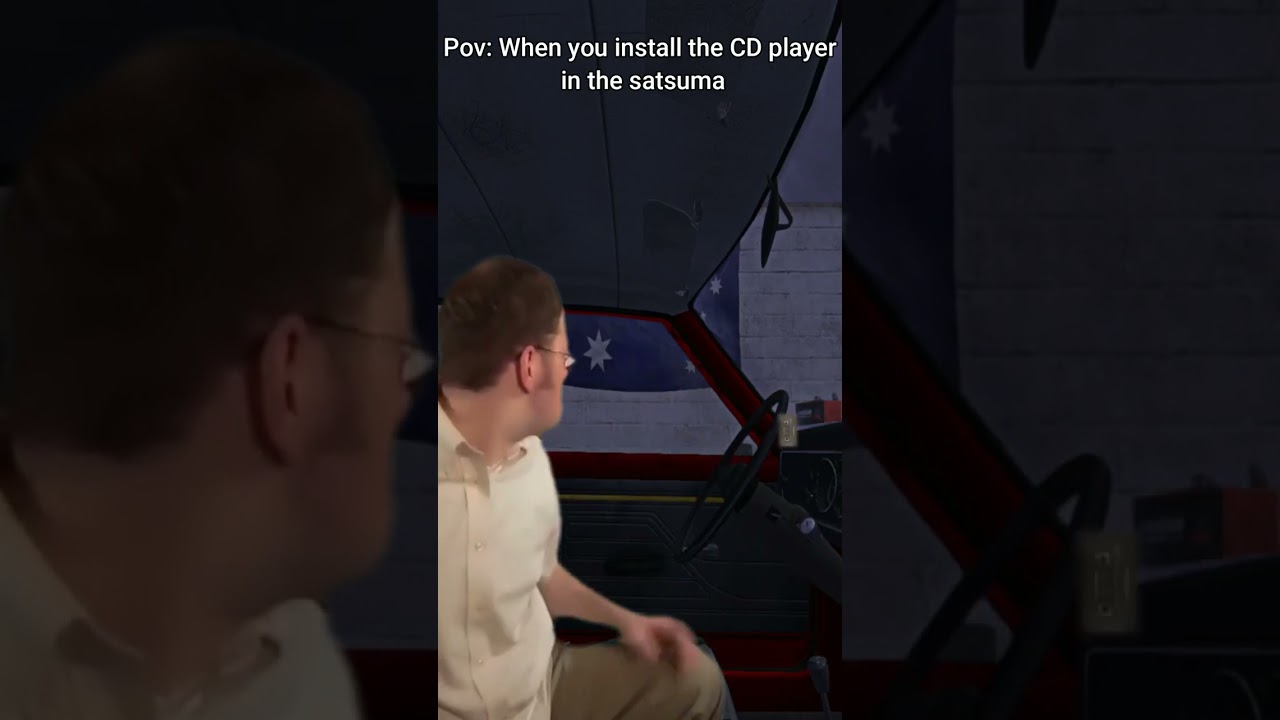 Punkt widzenia: Kiedy instalujesz odtwarzacz CD w Satsumie #shorts #mysummercar #msc