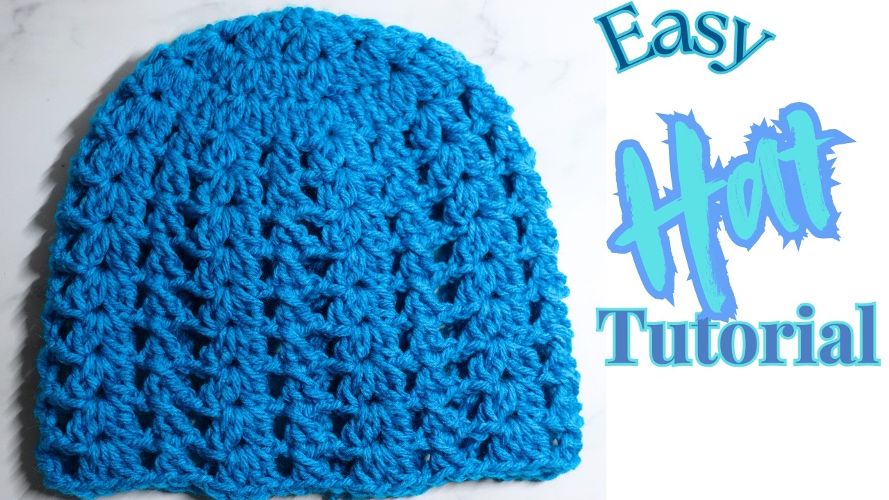 Easy Crochet V Stitch Hat Pattern | Hat Season Tutorial