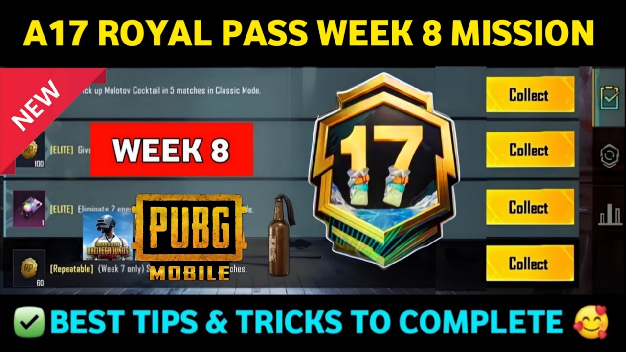 ✅A17 WEEK 8 MISSION🔥Pubg Week 8 Mission Explain🔥A17 ROYAL PASS Week 8 Mission | Pubg Mobile c10s28