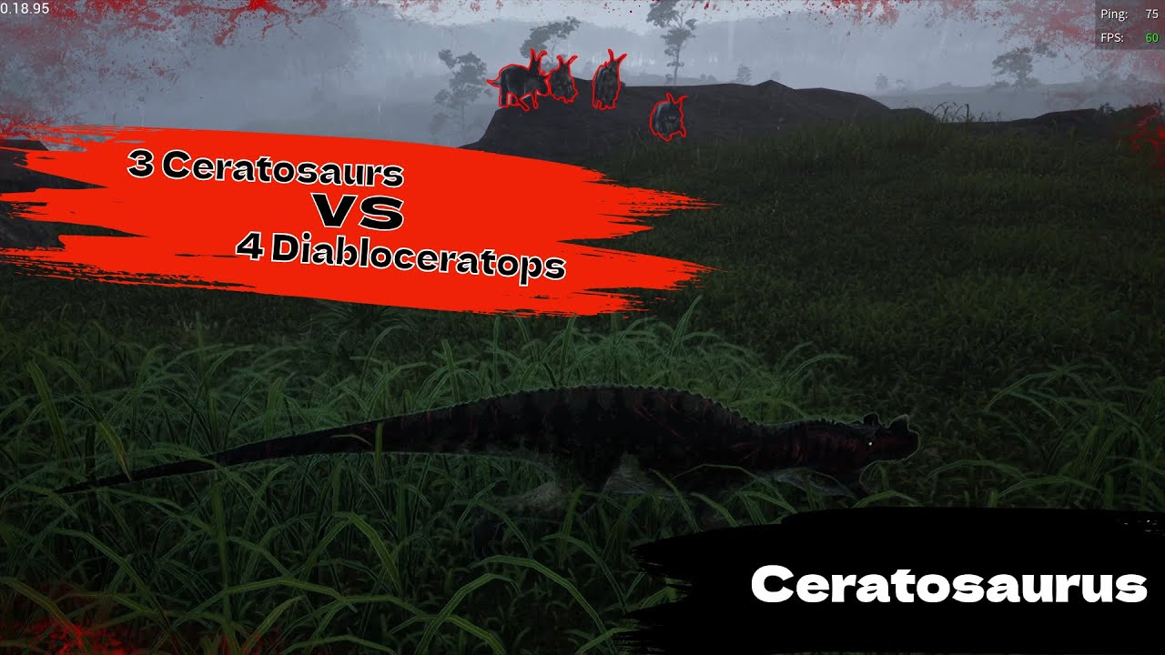 3 Ceratosaurs vs 4 Diabloceratops | The Isle Evrima | Сeratosaurus Gameplay
