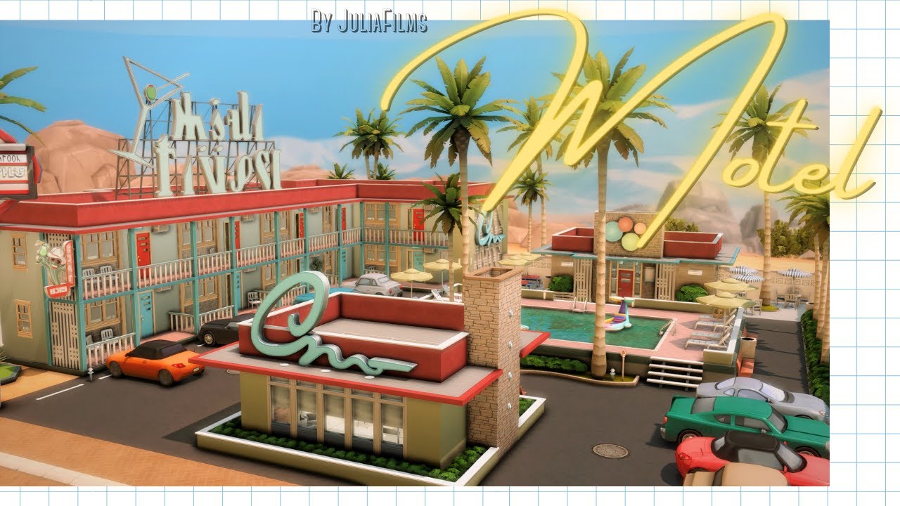 Мотель│Строительство│Motel│SpeedBuild│NO CC [The Sims 4]