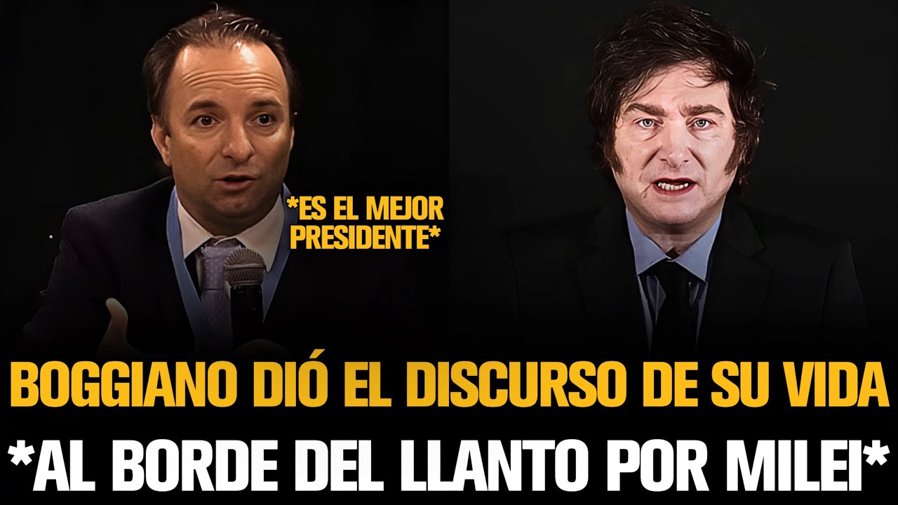 BOGGIANO DIÓ EL DISCURSO DE SU VIDA Y QUEDÓ AL BORDE DEL LLANTO POR MILEI