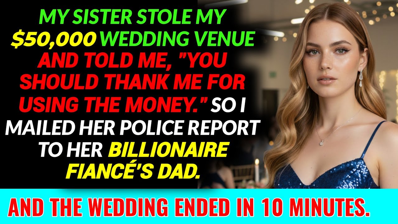 My Sister Stole My $50,000 Wedding Venue, So I Sent the Police Report to Her Billionaire In-Laws!