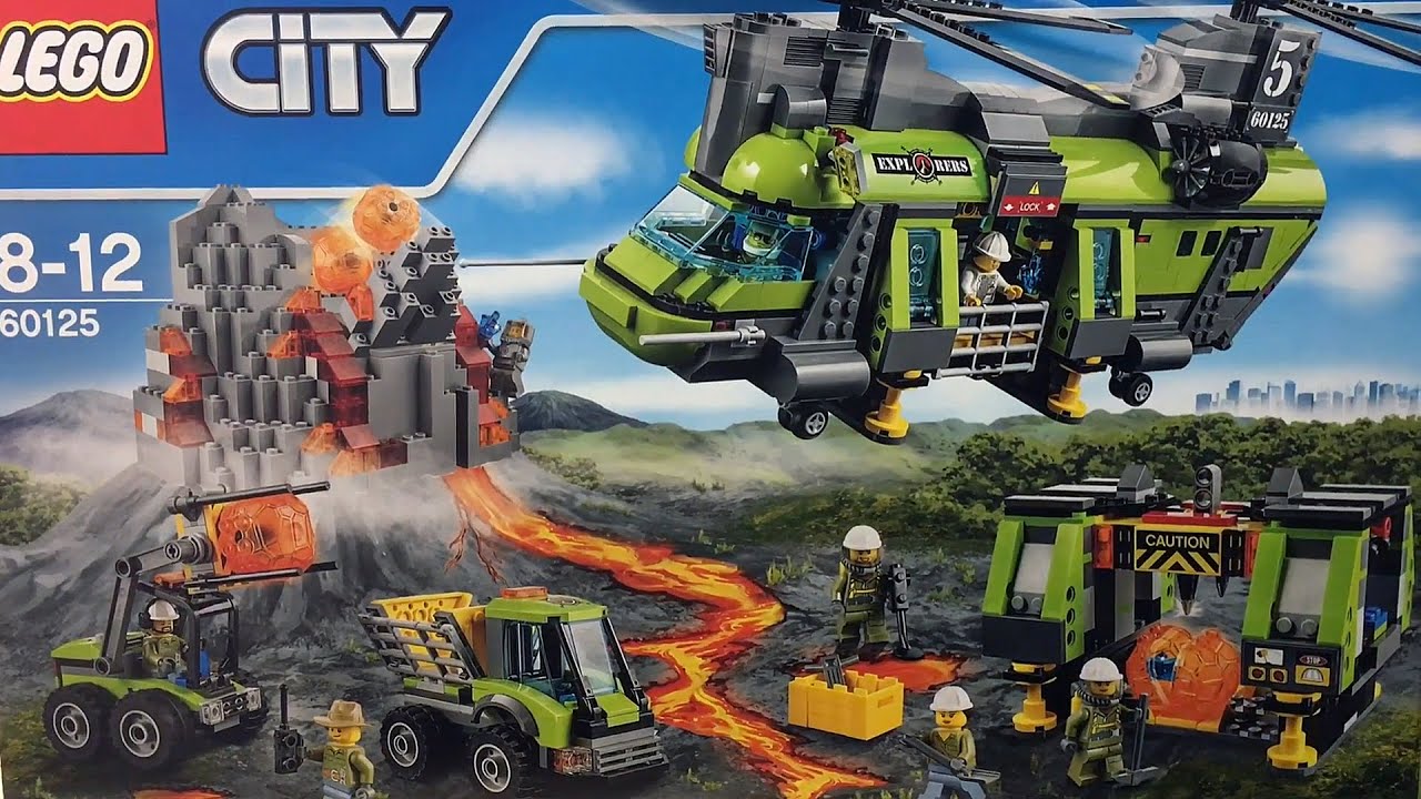 LEGO CITY 60125 WULKAN - CIĘŻKI HELIKOPTER TRANSPORTOWY