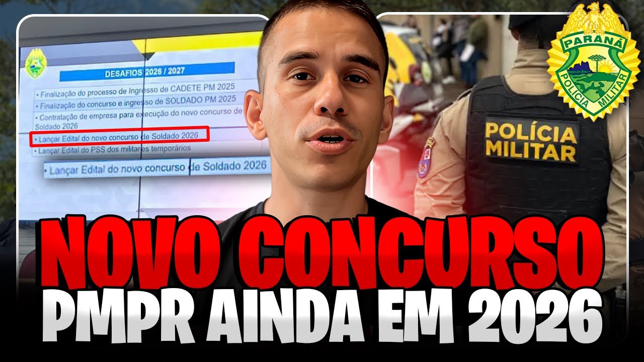 AINDA EM 2026? Veja a novidade sobre o novo concurso da PMPR
