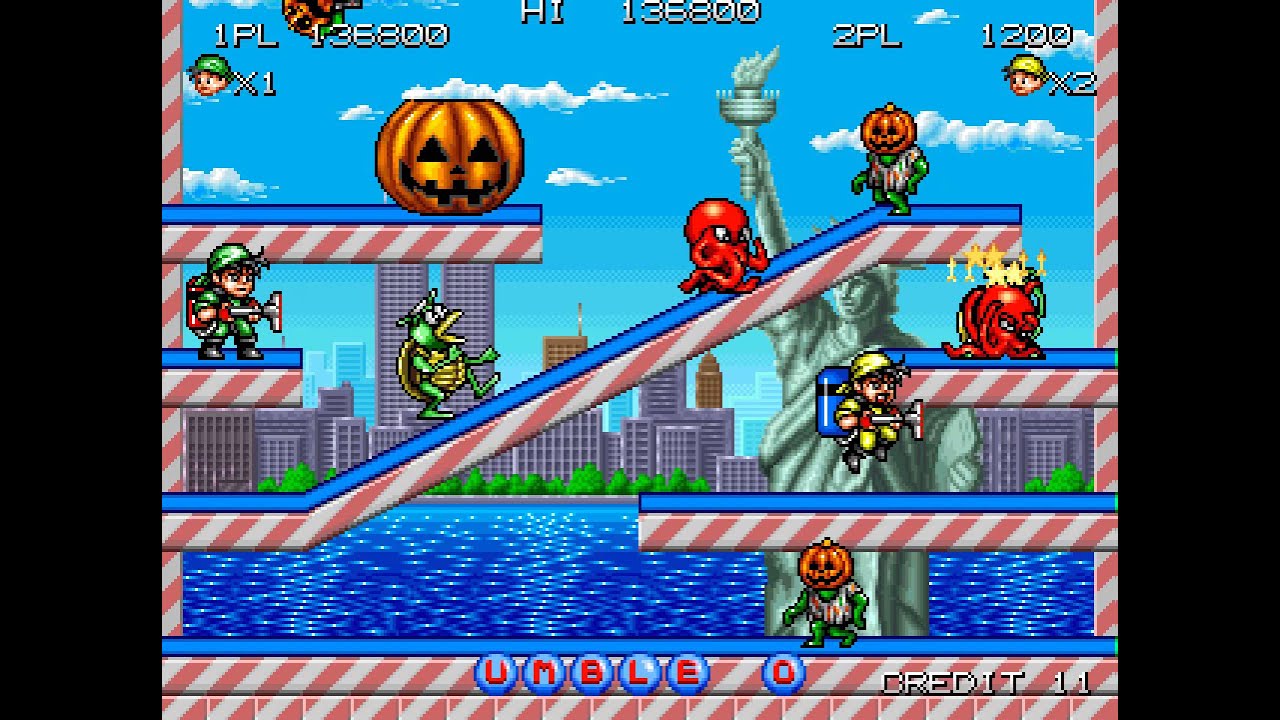 Tumblepop arcade 2 player Netplay 60fps
