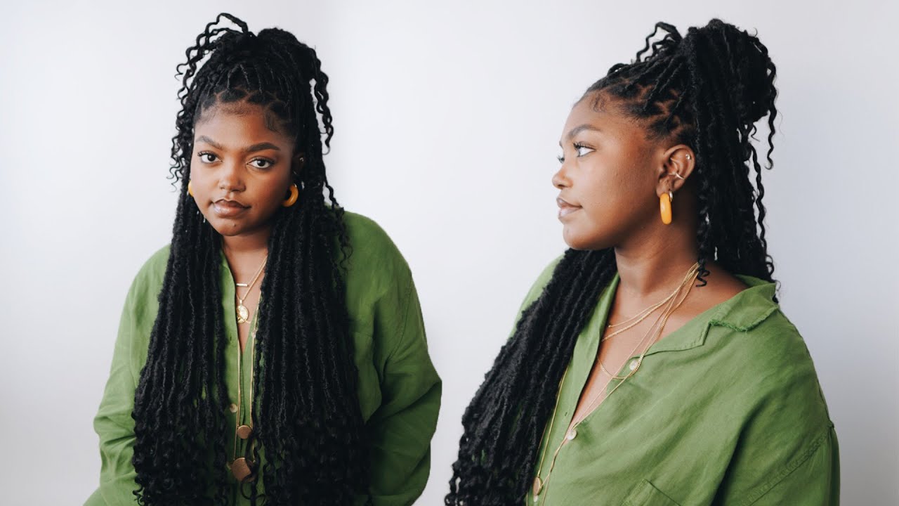 KNOTLESS SOFT LOCS | Step by Step Tutorial, Parting Hack, Flat Roots, Curly Ends | Blake Jael