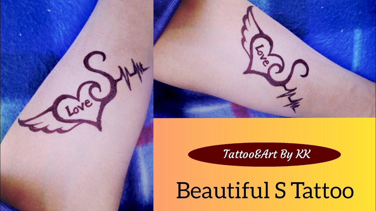 How to make Beautiful S letter Tattoo