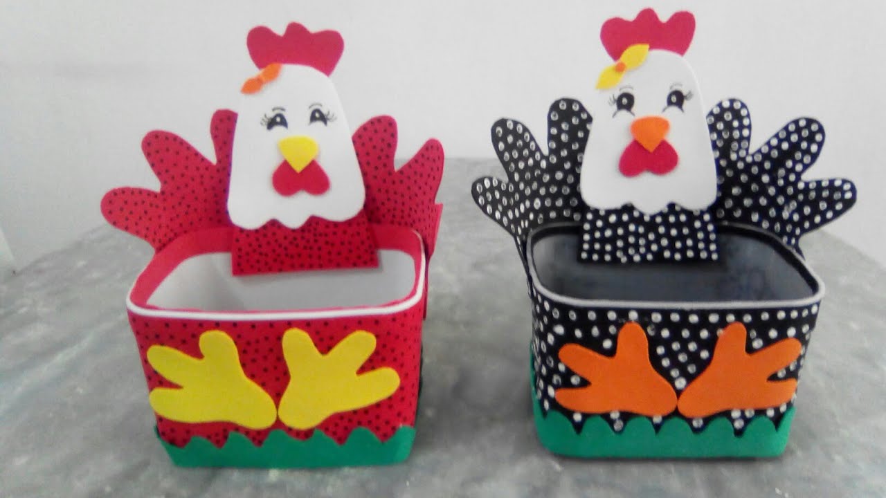 DO LIXO AO LUXO! linda galinha 🐔 porta ovos c/pote de sorvete e eva