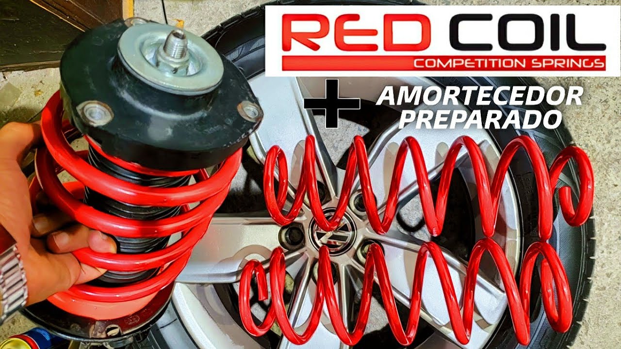 MOLAS ESPORTIVAS RED COIL AMORTECEDOR PREPARADO Spacefox Dianteira Parte 1