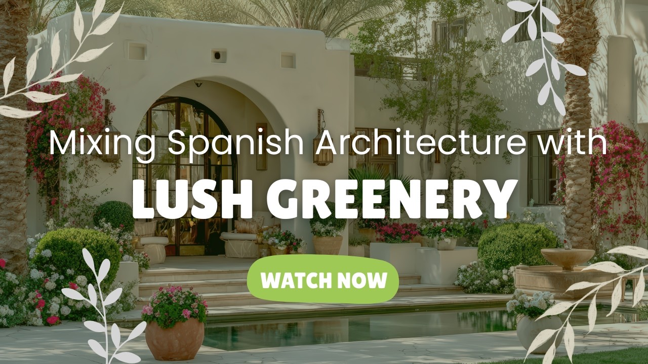 Creating Depth: Mixing Spanish Architecture with Lush Greenery