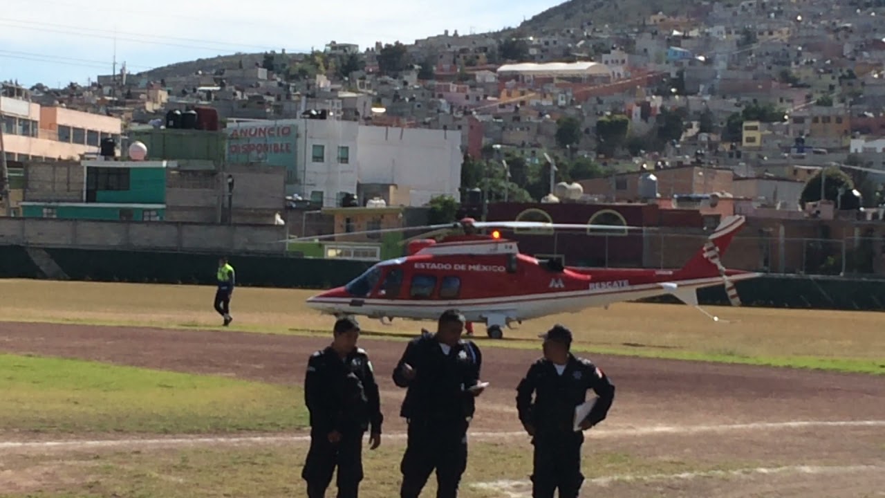 Despegue de Helicoptero Relampago en Pachuca, Hgo.