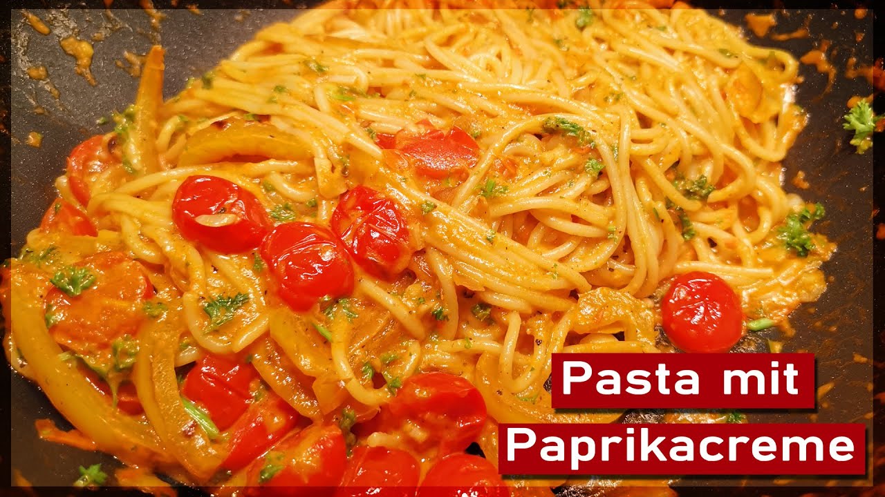 Pasta mit Kirschtomaten in Paprikasauce // Nudelpfanne // schnell & lecker