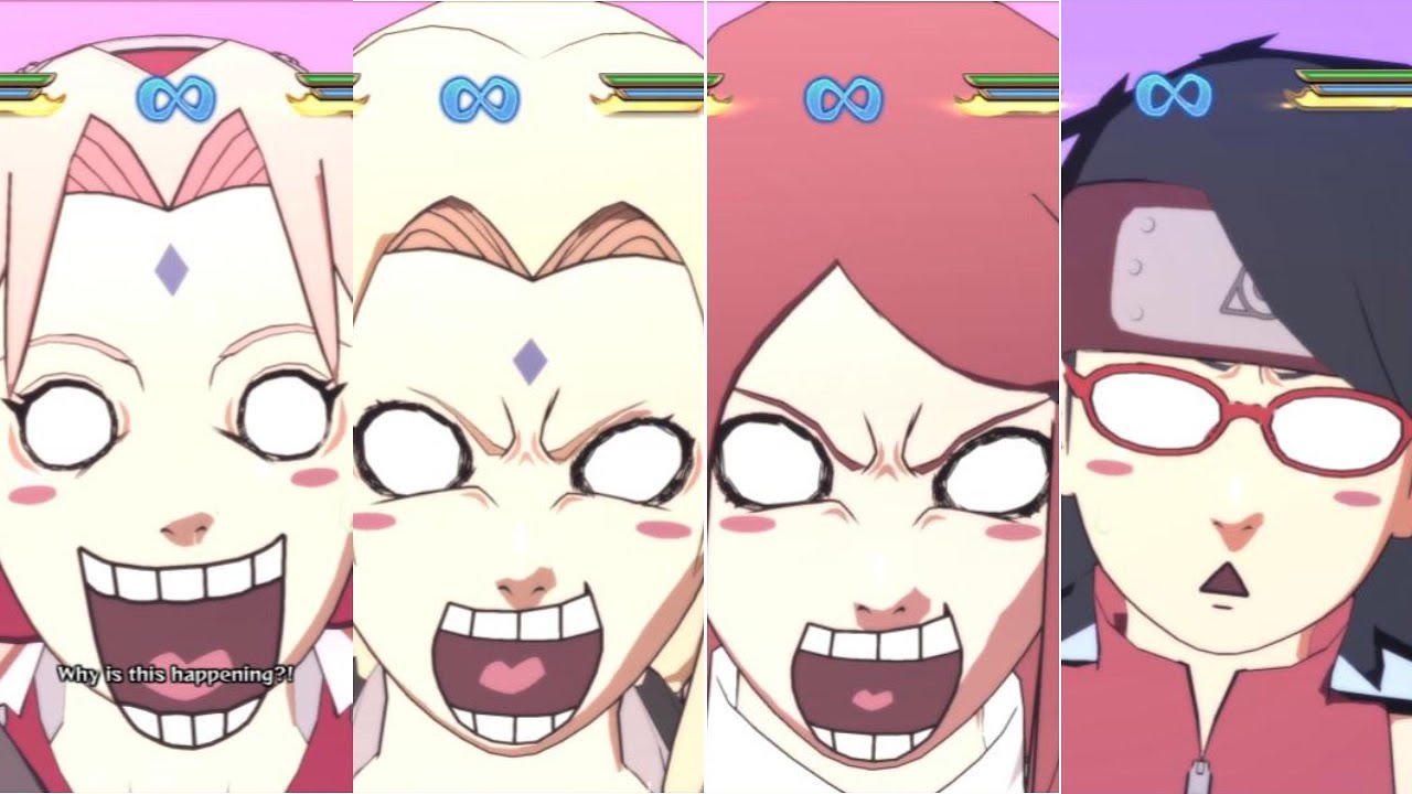All Kunoichi/Girls Reaction (60 FPS) to Reverse Harem Jutsu #narutoshippudenultimateninjastorm4