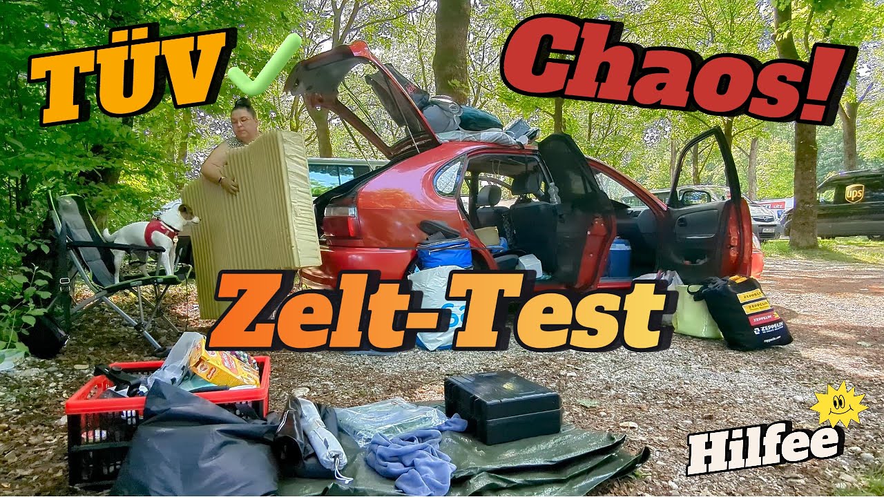 TÜV ✔ Camper neu eingeräumt, Lumpi läuft & Heckzelt im Test! #minicamper #vanlife