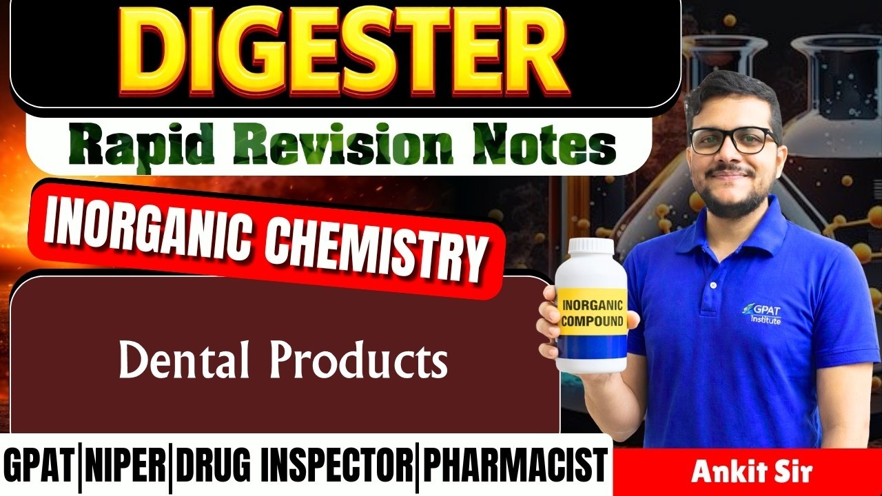 D-37 | Dental Products - Inorganic Chemistry | Rapid Revision Notes